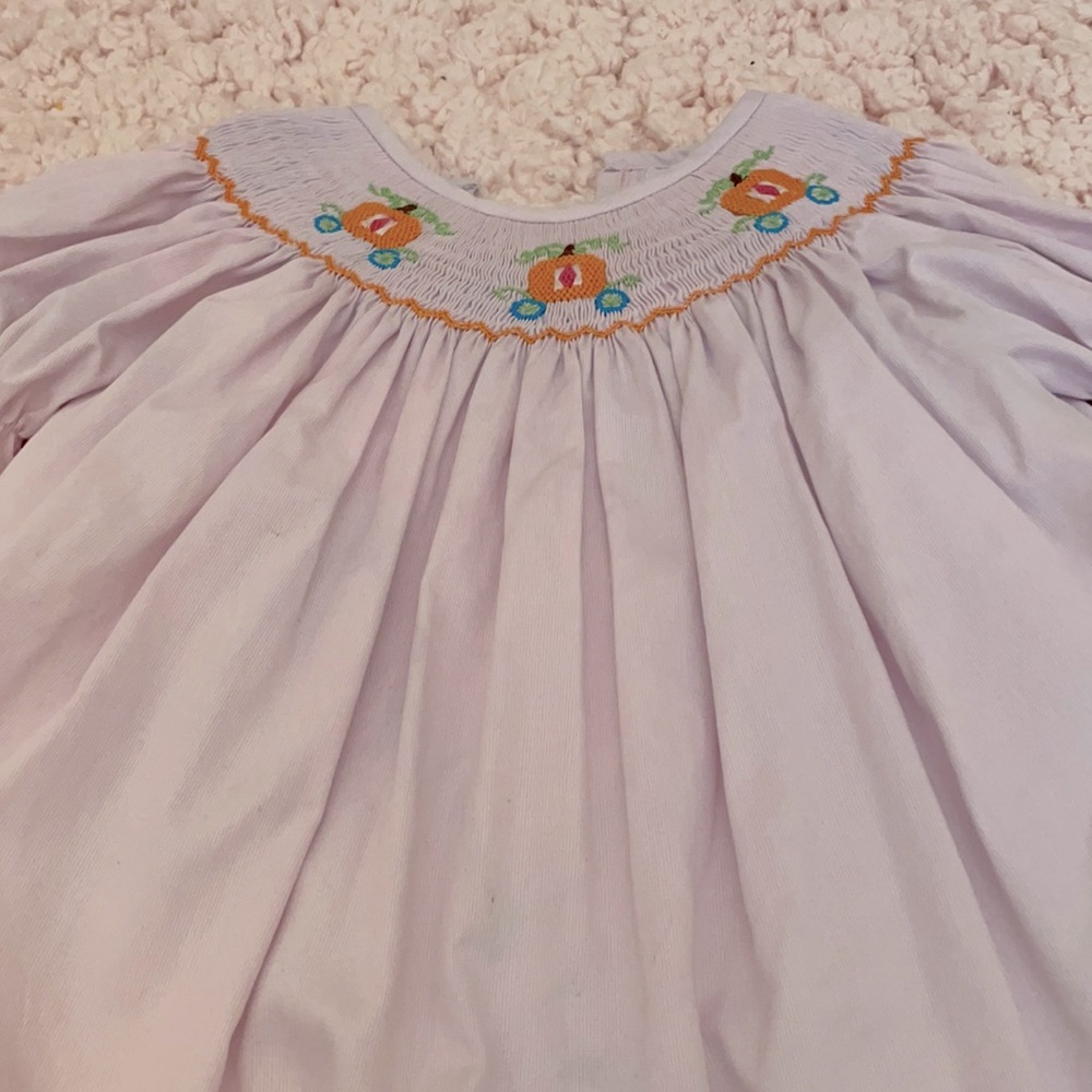 Smocked Pumpkin Carriage Dress